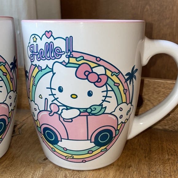 2 HELLO KITTY 🐱 Set of 2 large coffee mugs 🐱🌈 NWT🌈 - Picture 8 of 16